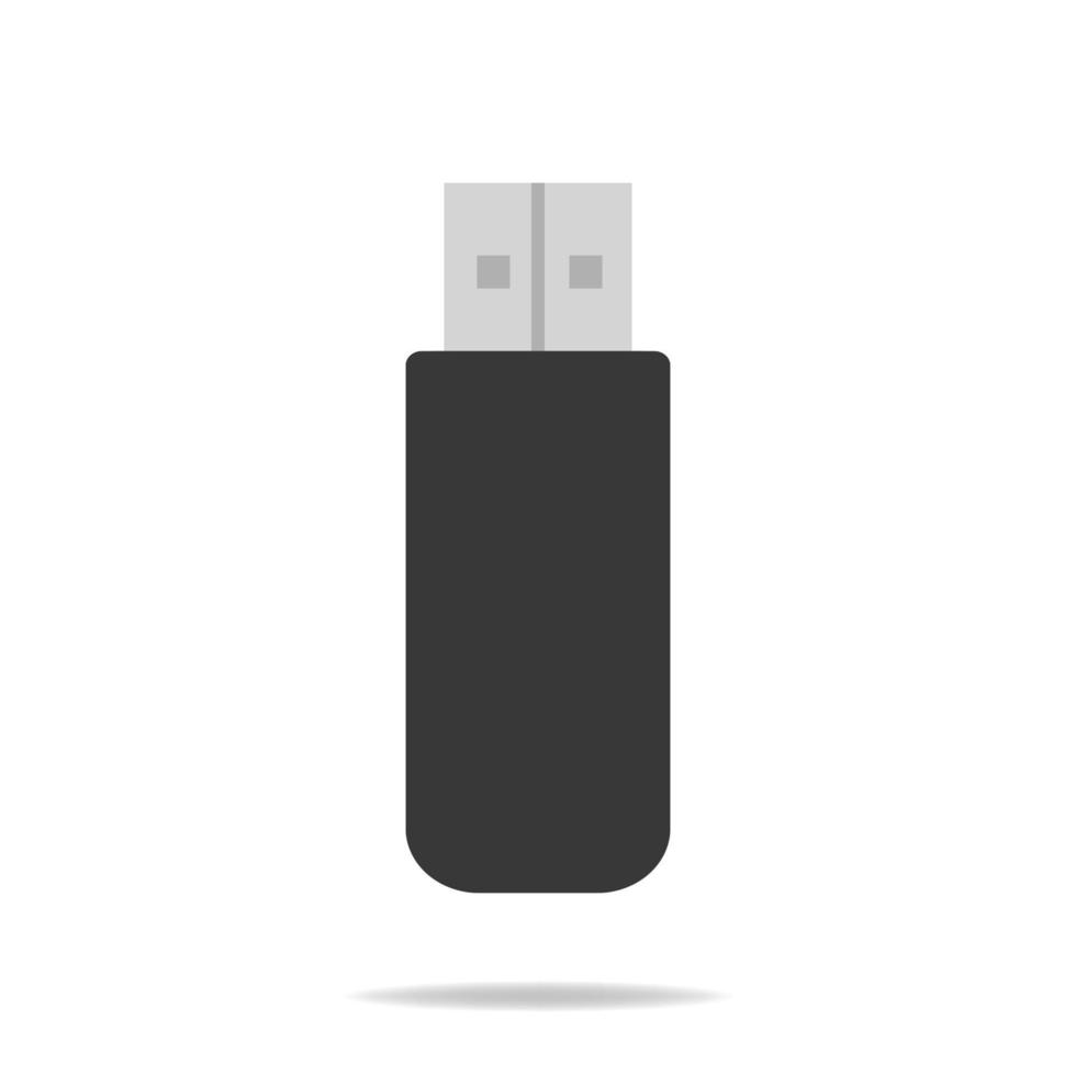 ícone de unidade flash usb isolado no fundo branco. ilustração vetorial para design. vetor