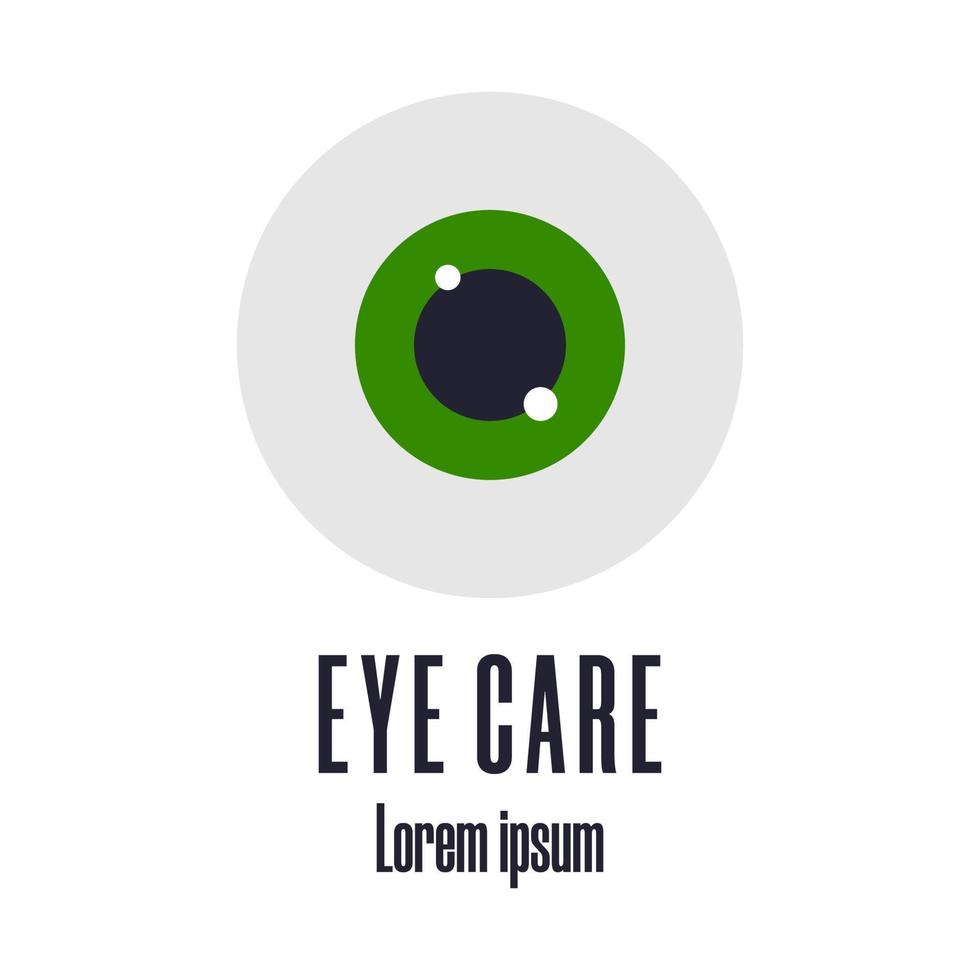 logotipo de cuidados com os olhos. logotipo médico. ilustração vetorial limpa e moderna. vetor