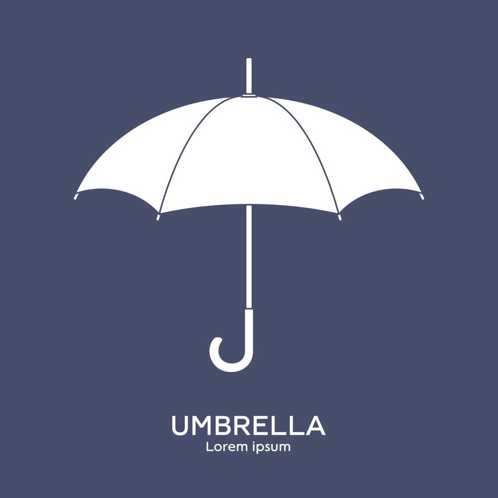modelo de logotipo de guarda-chuva. segurança, conceito de proteção. ilustração vetorial limpa e moderna para design, web. vetor