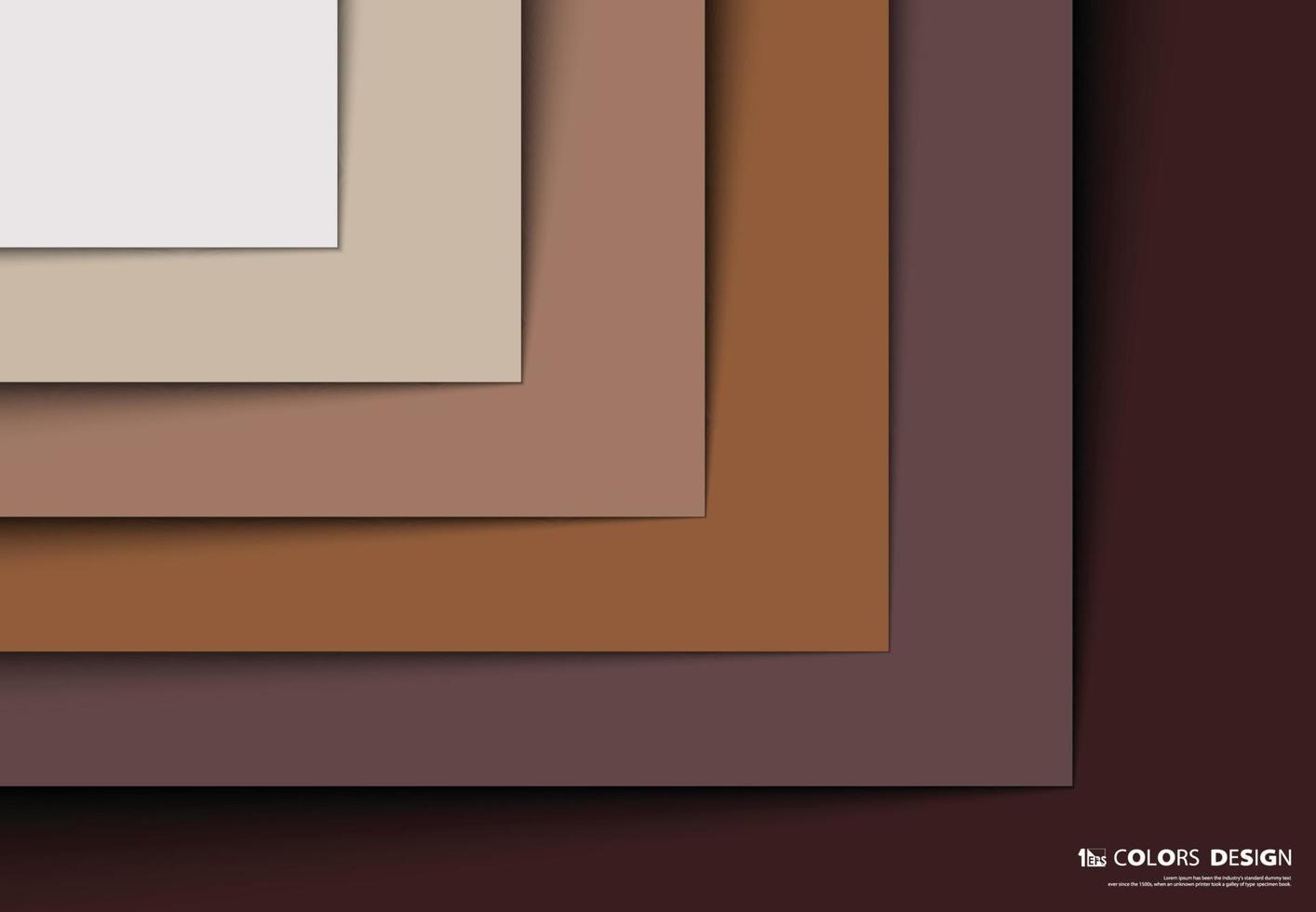 design de cor de tom de terra marrom abstrato de fundo de arte padrão de corte de papel. ilustração vetorial eps10 vetor