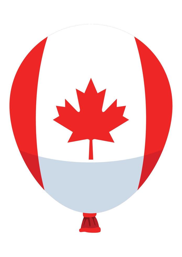 bandeira canadense em balão de hélio vetor