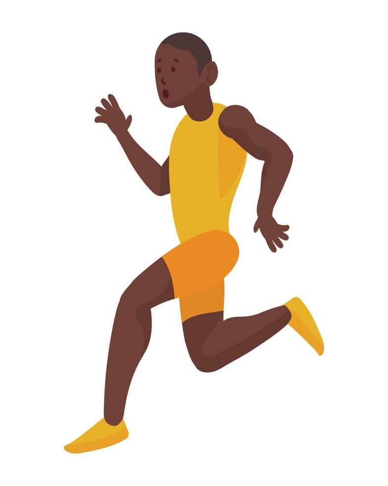 homem afro atleta correndo vetor