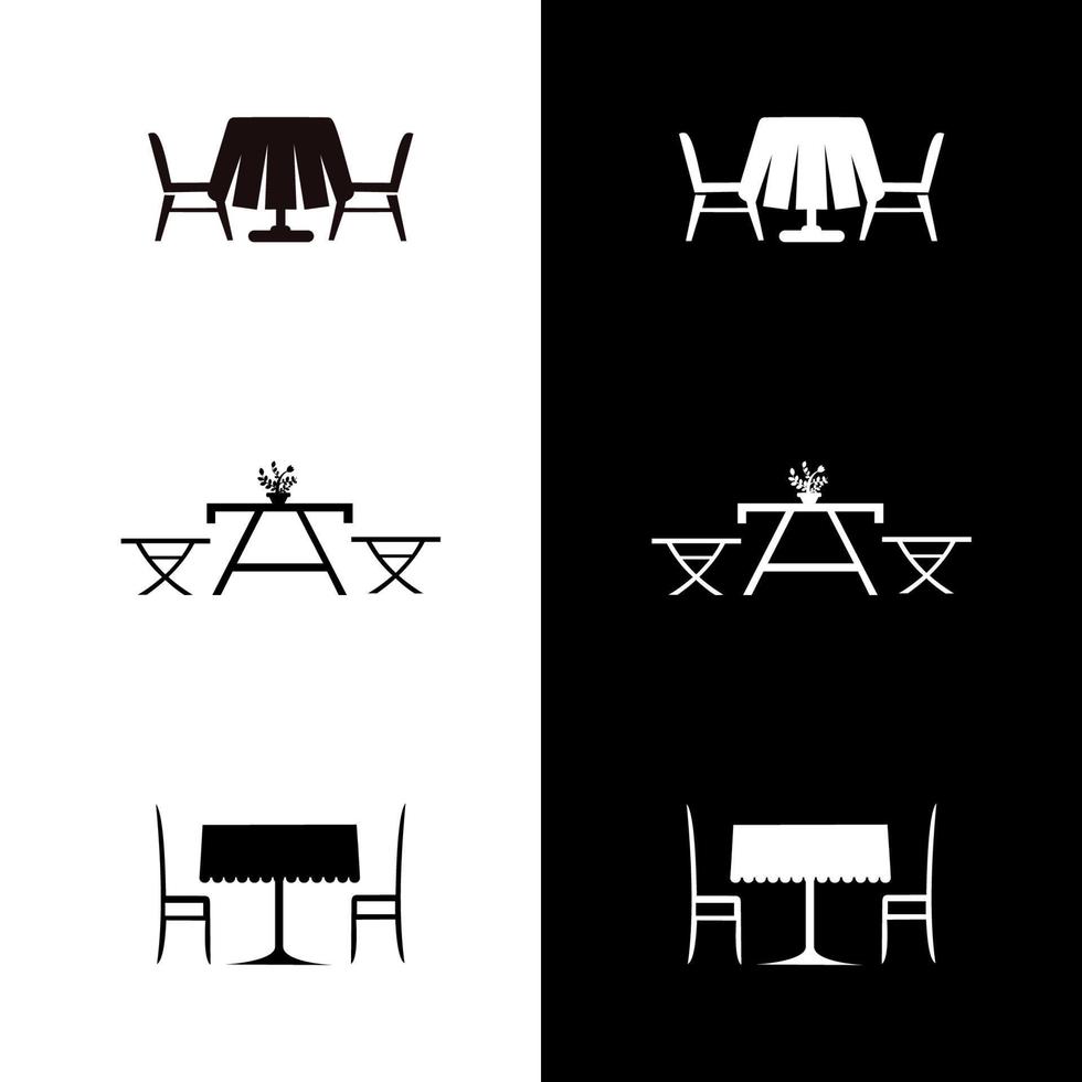 mesa e cadeiras. ícone de mesa de jantar plana na moda da coleção de móveis e domésticos. ilustração vetorial pode ser usada para web e design gráfico móvel vetor