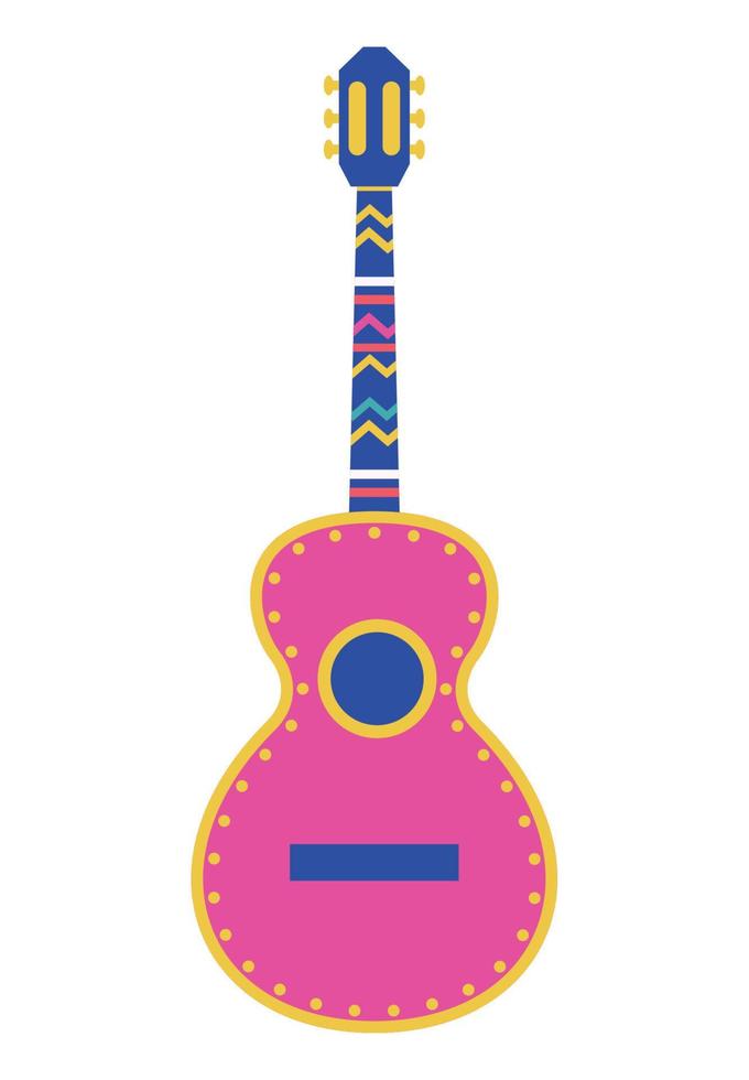 instrumento de guitarra rosa vetor