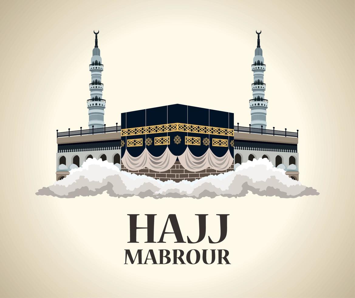 cartaz de hajj mabrour vetor