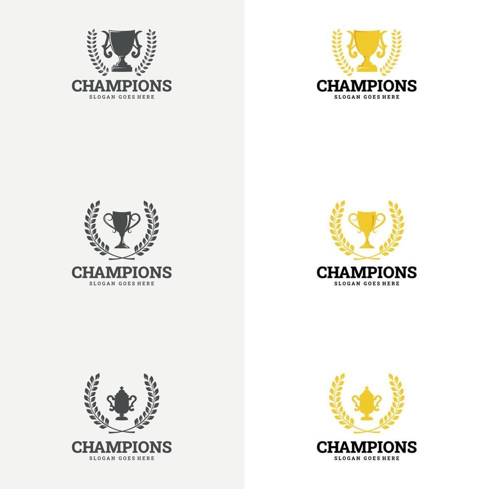 ícone do logotipo do troféu ilustração vetorial. ícone de logotipo de troféu para modelo de logotipo de prêmio vencedor vetor