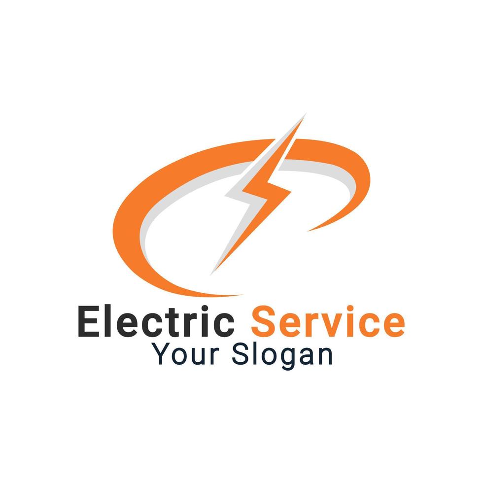 logotipo de eletricidade, logotipo de energia, modelo de logotipo de reparo e manutenção de eletricidade vetor