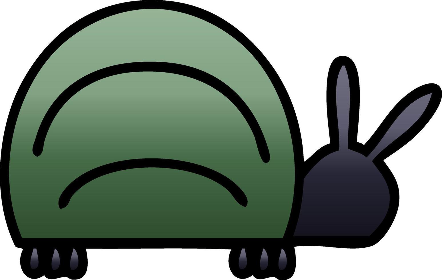bug verde de desenho animado sombreado gradiente vetor
