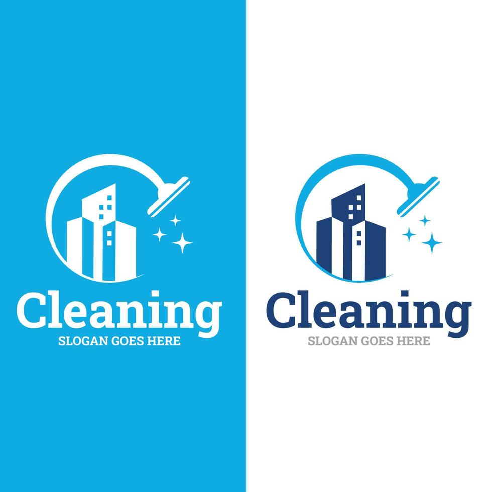 modelos de logotipo limpo. ícone e logotipo de serviços de limpeza vetor