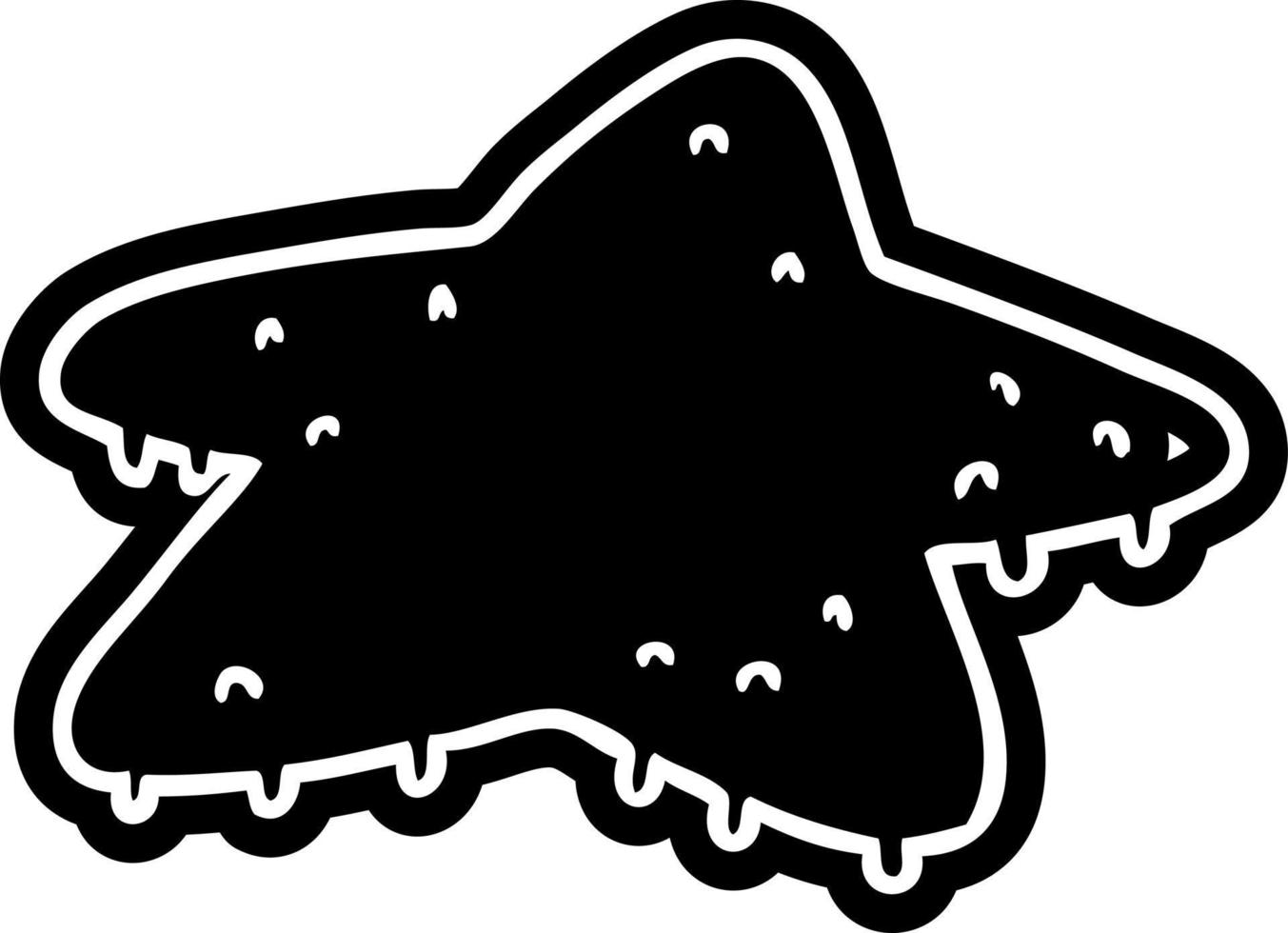 desenho de ícone dos desenhos animados de um peixe estrela vetor