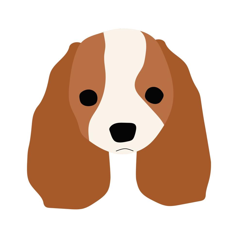 ilustração de doodle bonito de cocker spaniel de raça de cão. cachorro em estilo minimalista vetor