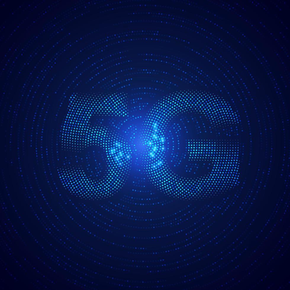 círculo futurista 5g vetor