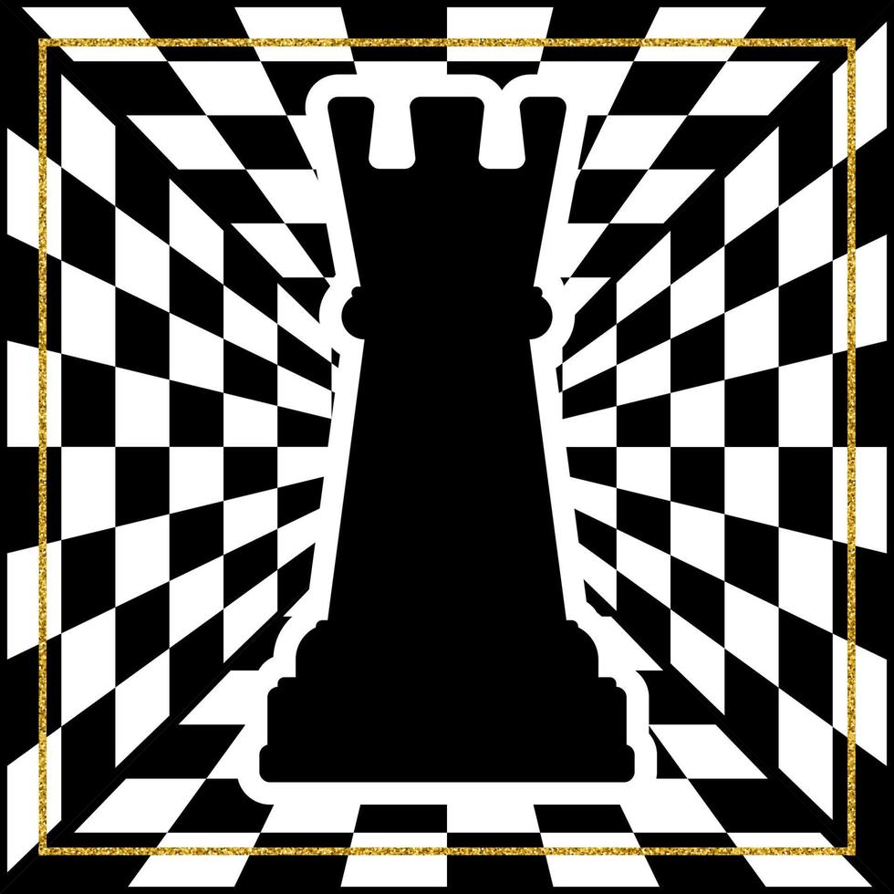 A peça de xadrez de peão de ouro que se destaca do grupo de peças de xadrez  de peão de prata no tabuleiro de xadrez em fundo branco se destaca da  multidão