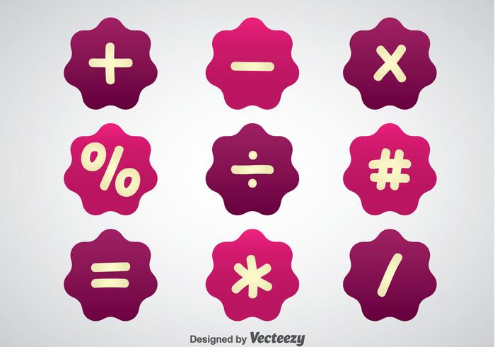 Símbolos matemáticos Vetores roxos