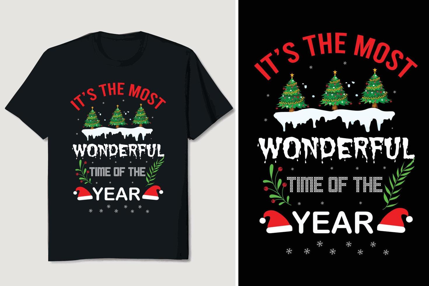 design de camiseta de natal vetor