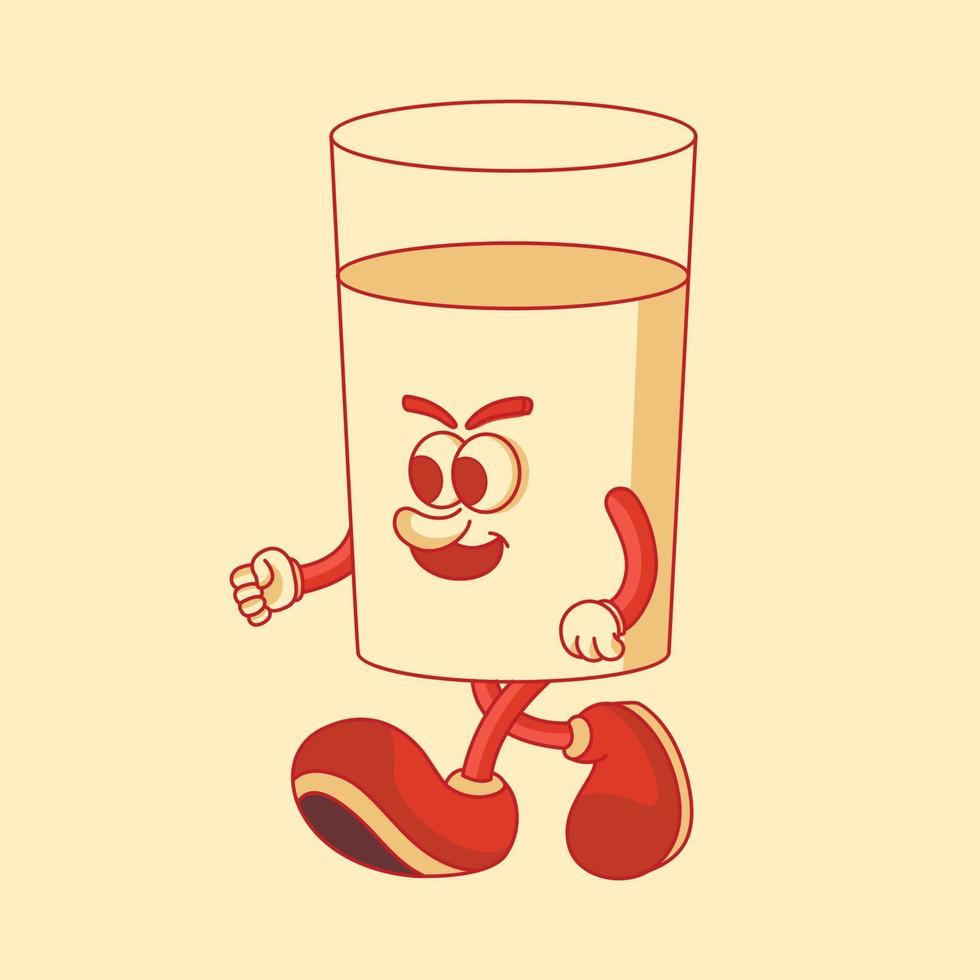 design de personagens de mascote de leite dos desenhos animados vetor