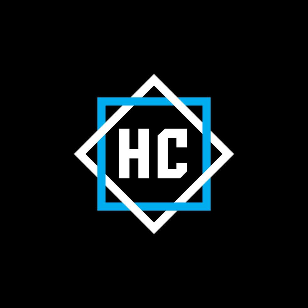 hc conceito de logotipo de carta de círculo criativo. design de letra hc. vetor