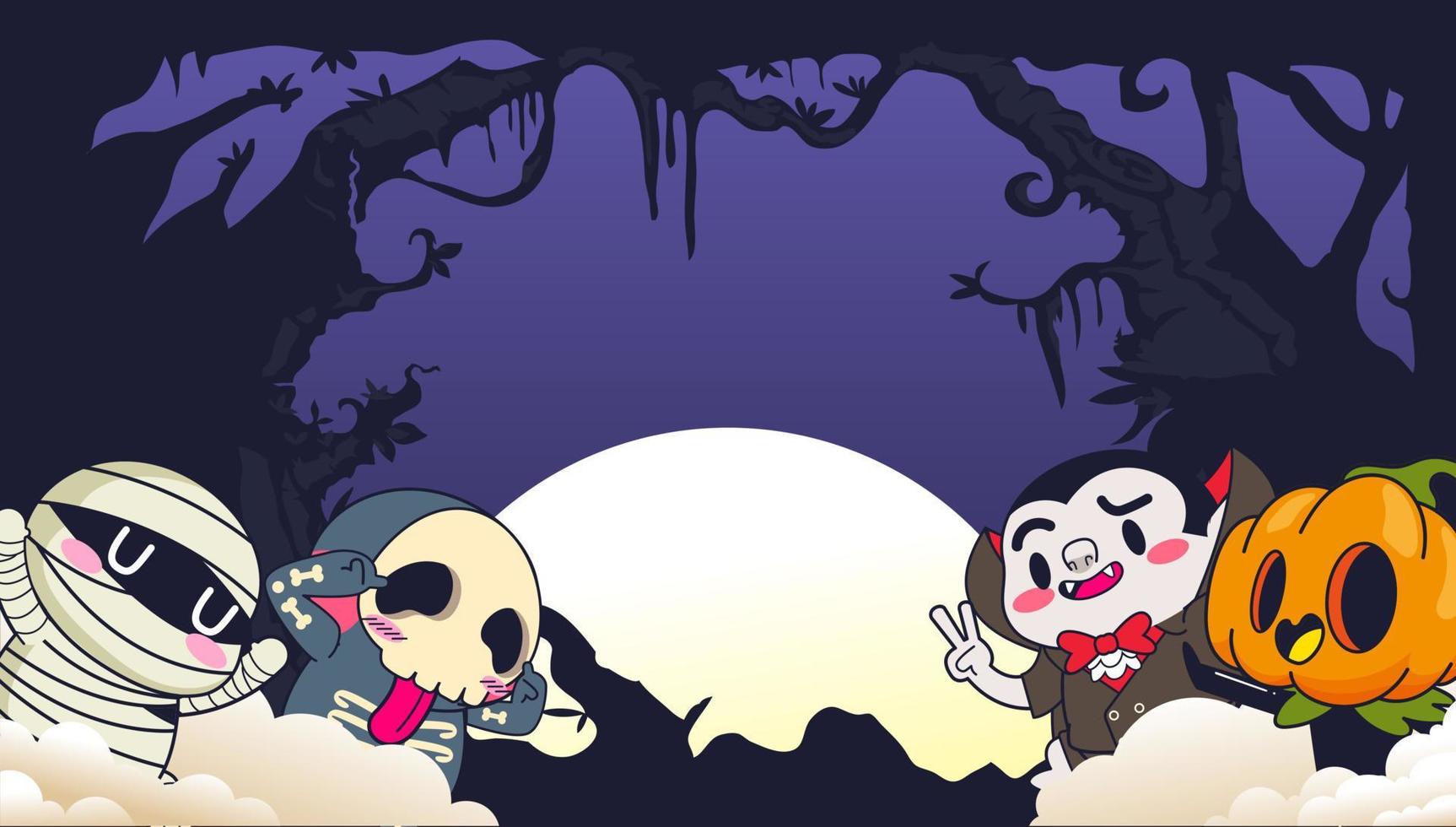 ilustração vetorial de fundo de halloween vetor