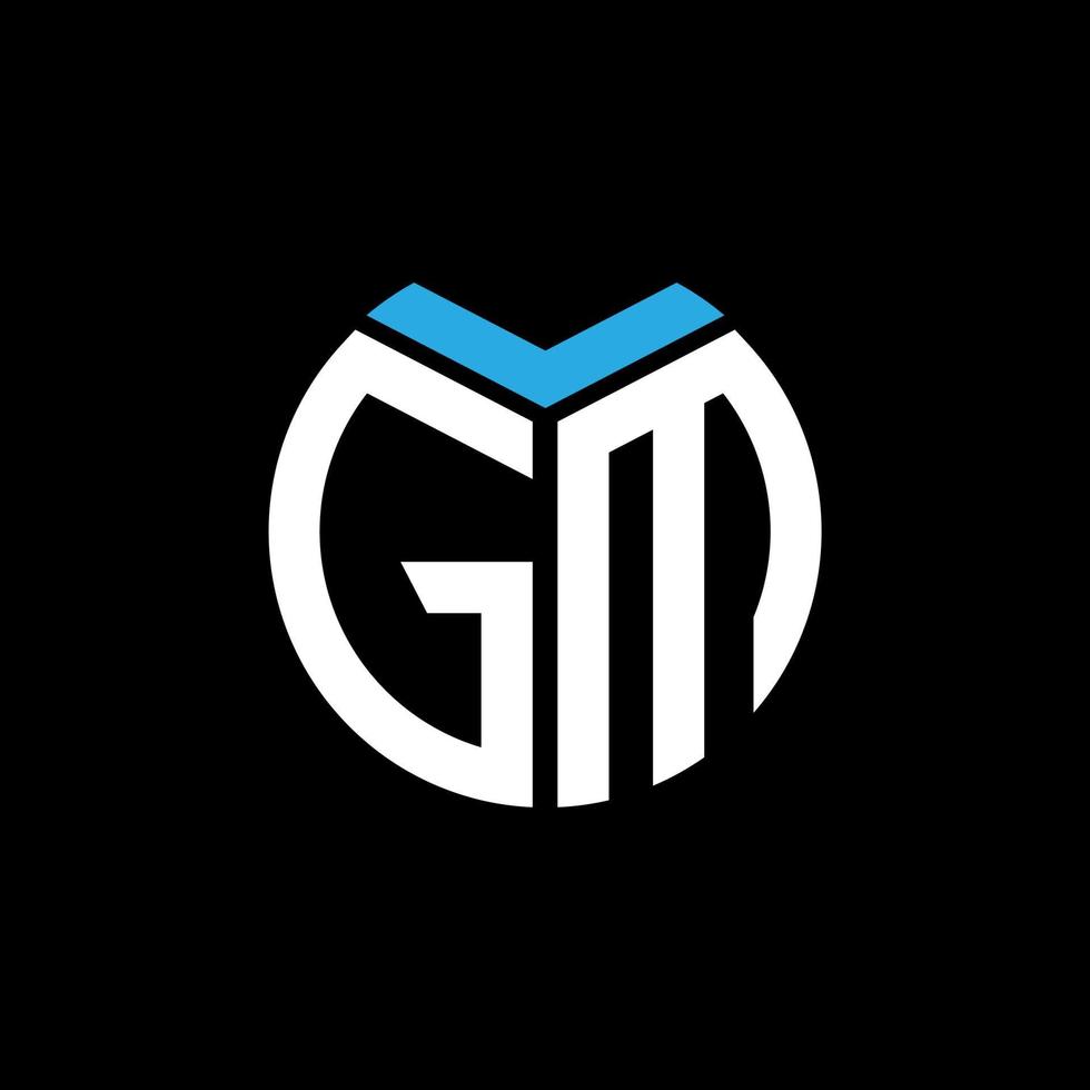 conceito de logotipo de carta de círculo criativo gm. design de letra gm. vetor