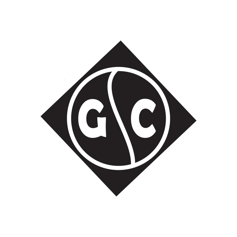 conceito de logotipo de carta de círculo criativo gc. design de letra gc. vetor