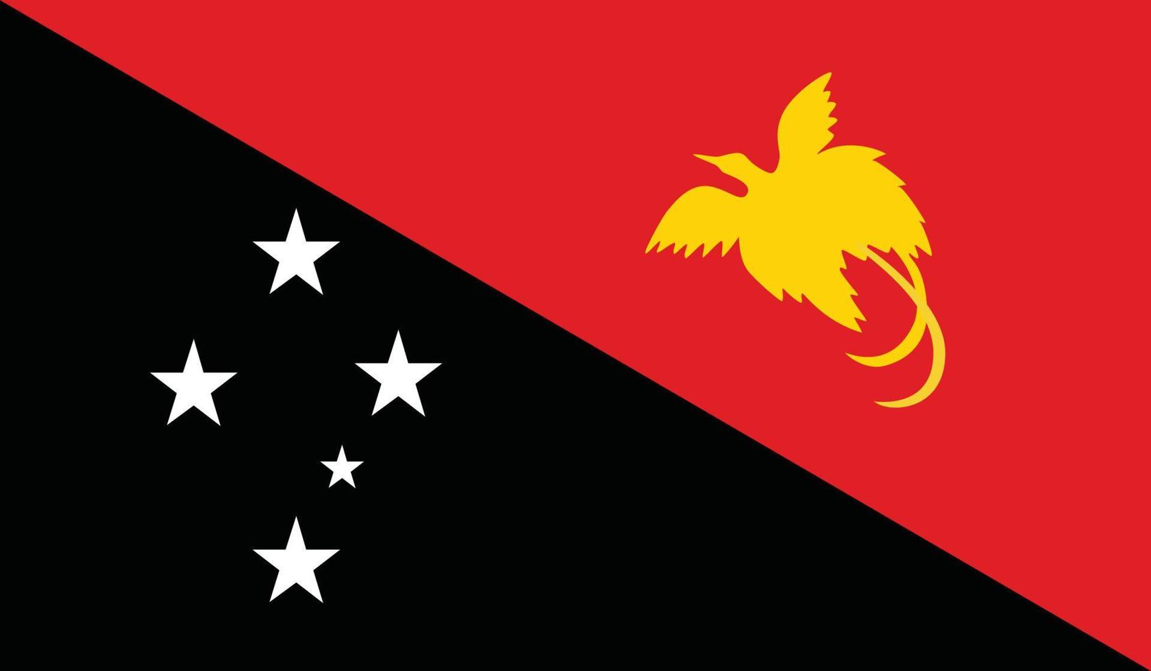 ilustração vetorial da bandeira de papua nova guiné. vetor