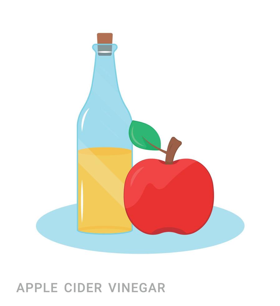 ilustração de vinagre de maçã vetor