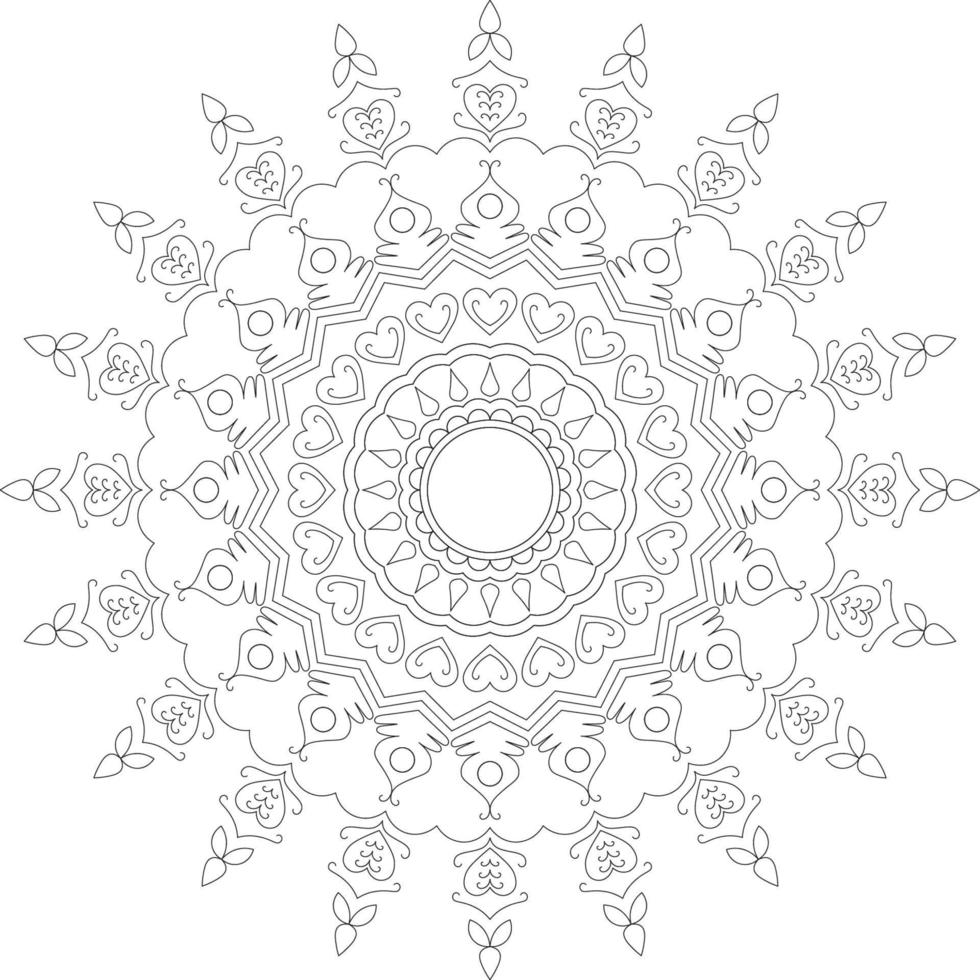 mandalas para colorir. vetor