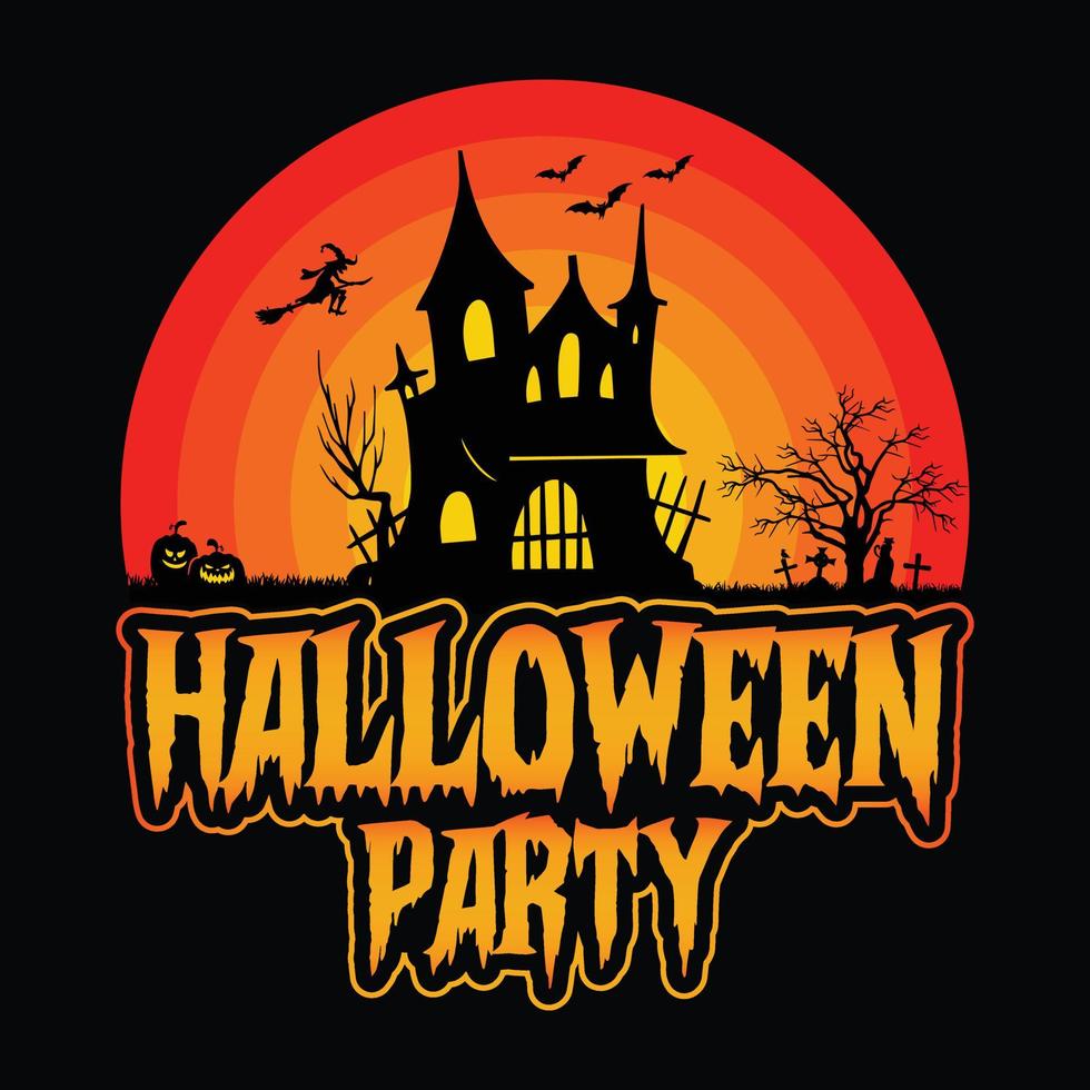 festa de halloween - design de camiseta de citações de halloween, gráfico vetorial vetor