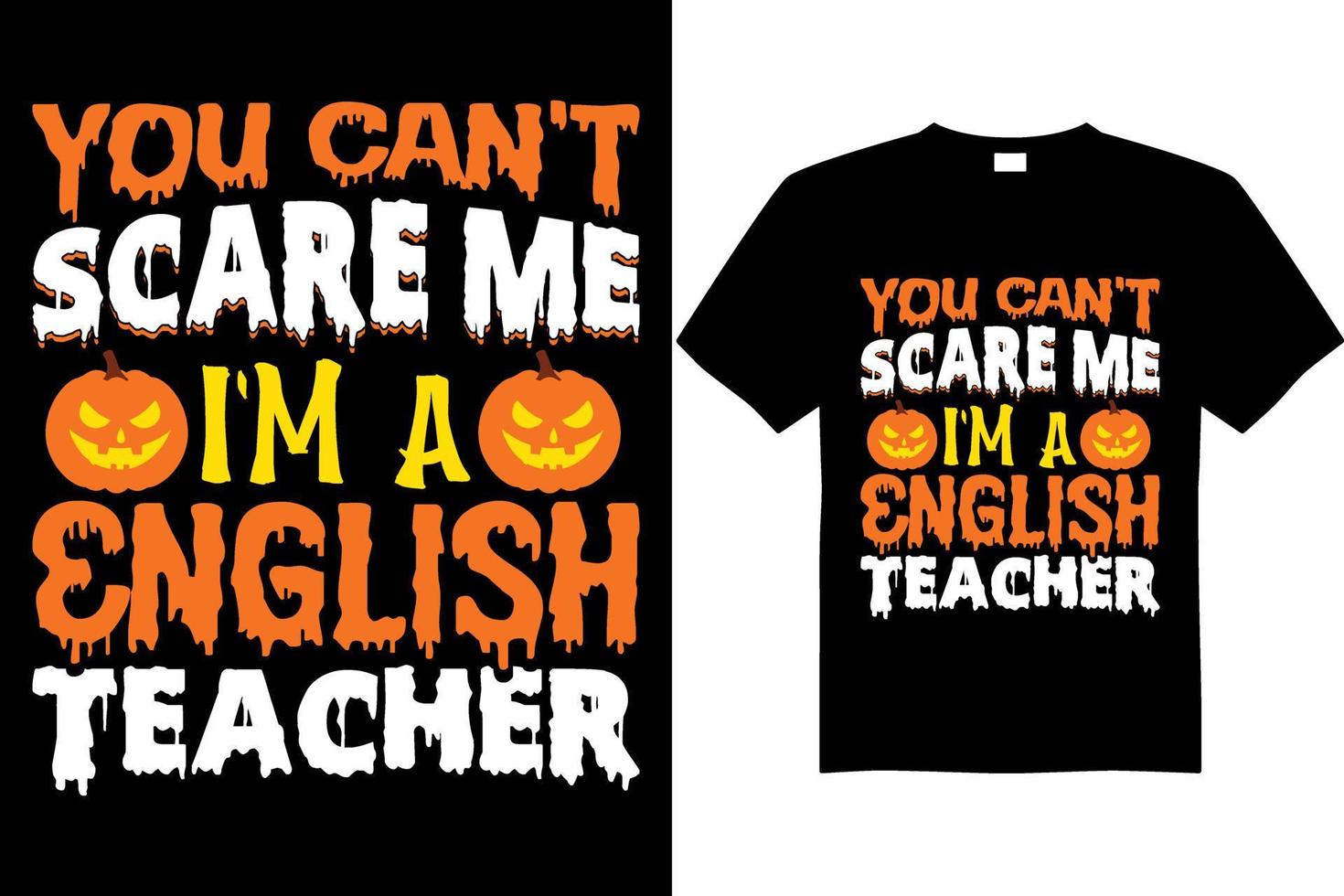 vetor de design de camiseta de traje de professor de inglês de halloween