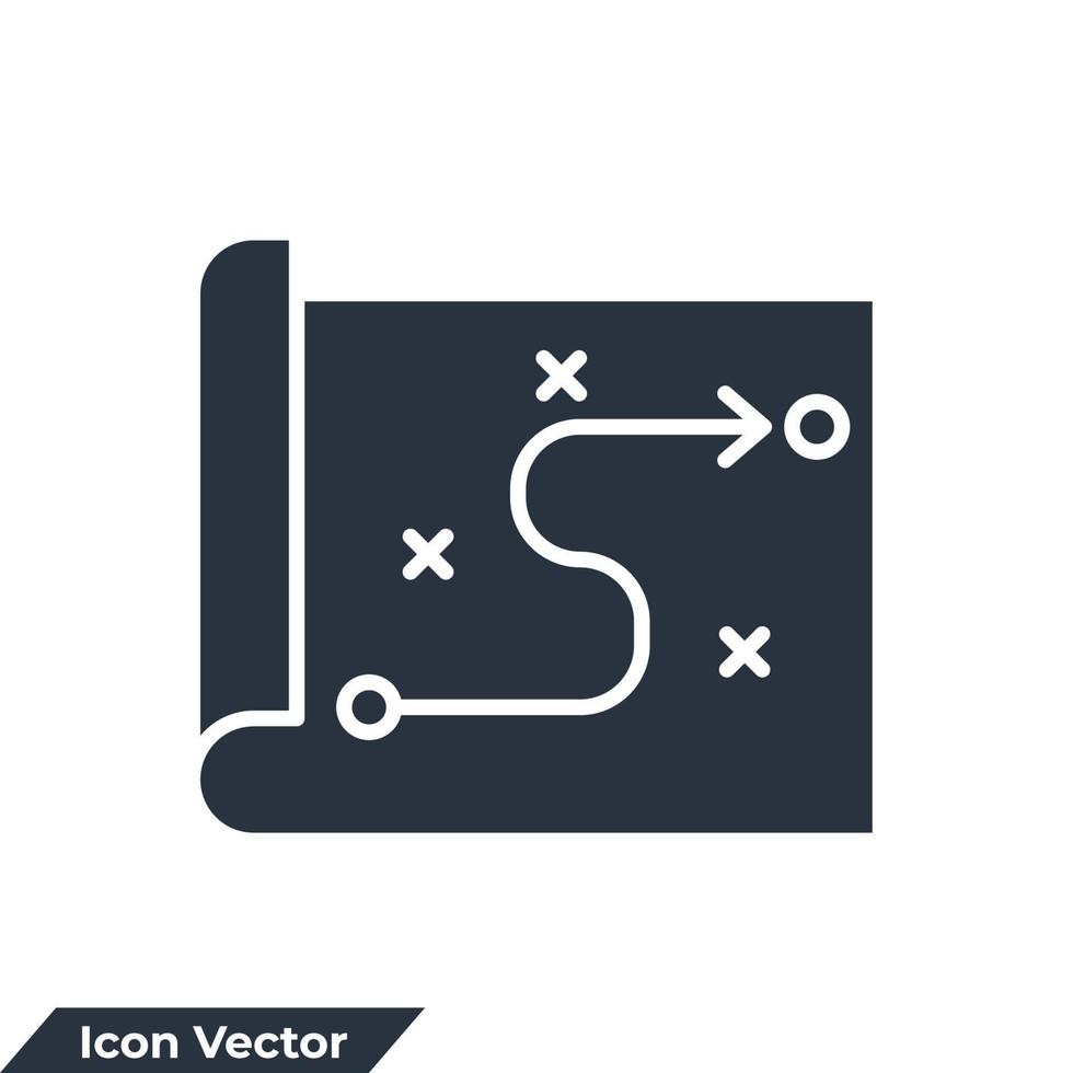 planejamento ícone logotipo ilustração vetorial. modelo de símbolo de estratégia para coleção de design gráfico e web vetor