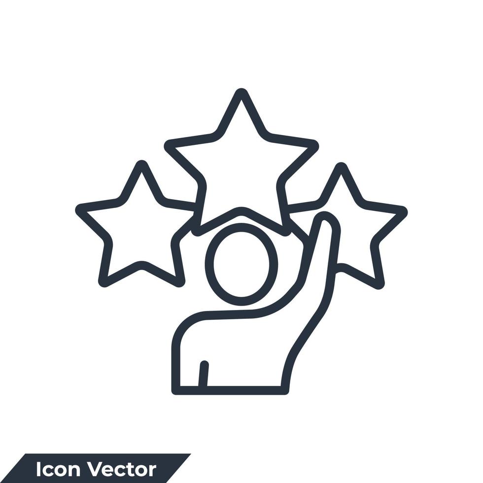 motivar a ilustração em vetor ícone logotipo. modelo de símbolo de motivação para coleção de design gráfico e web