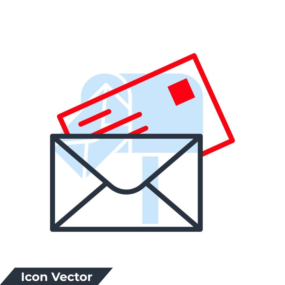 ilustração em vetor e-mail envelope ícone logotipo. modelo de símbolo de mensagem para coleção de design gráfico e web