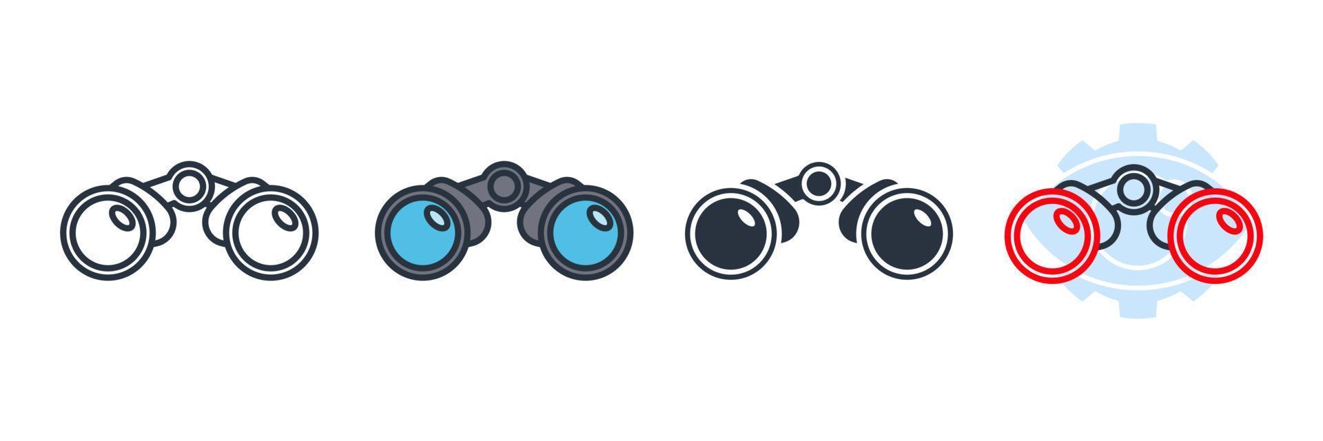 ilustração em vetor logotipo ícone binocular. descubra o modelo de símbolo para coleção de design gráfico e web