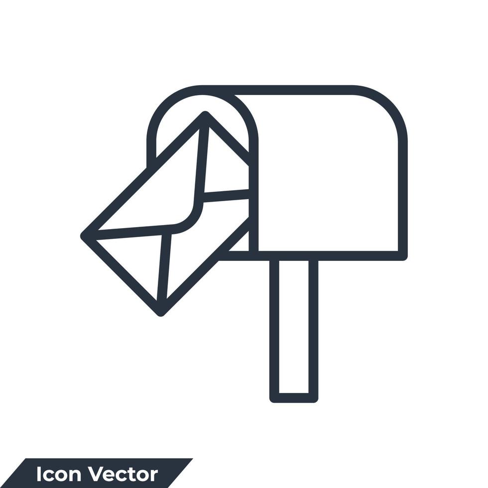 ilustração em vetor logotipo ícone caixa de correio. modelo de símbolo de caixa postal para coleção de design gráfico e web