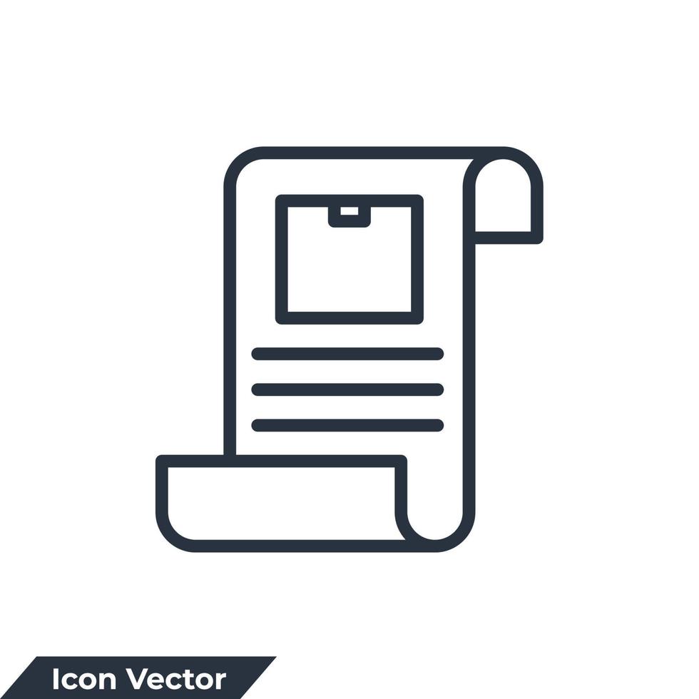 ilustração em vetor logotipo ícone fatura. modelo de símbolo de pagamento de contas para coleção de design gráfico e web