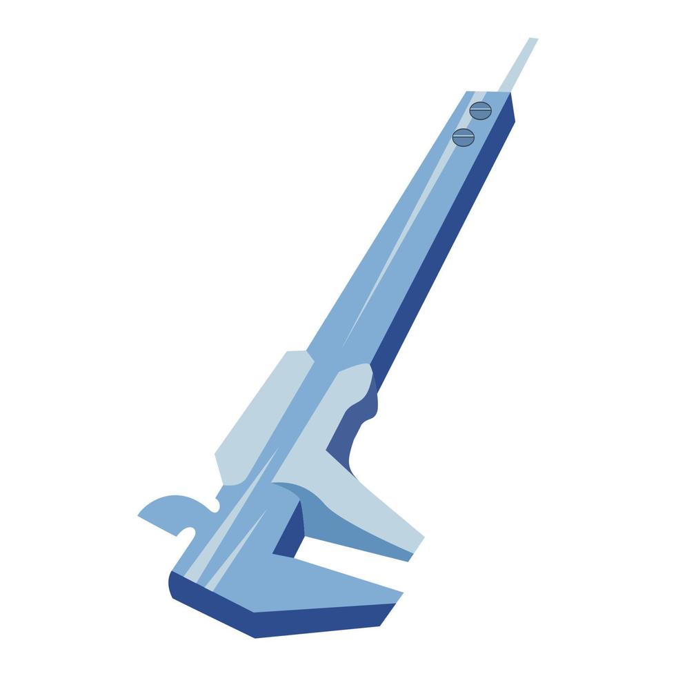 o paquímetro é usado para medir a altura de um objeto, equipado com ilustração plana. vetor