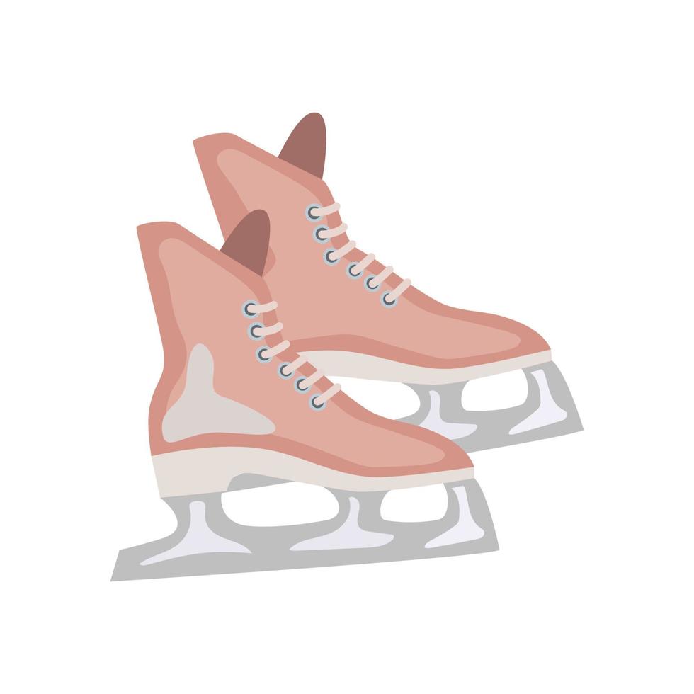 ícone de patinação no gelo com ilustração vetorial design plano. vetor