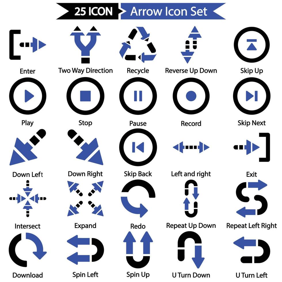 pacote de ícones de seta vetor