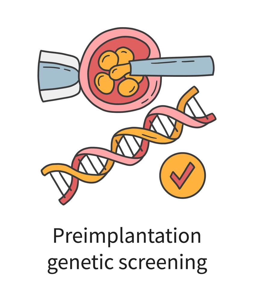 diagnóstico genético pré-implantação e triagem de embriões para fertilização in vitro vetor