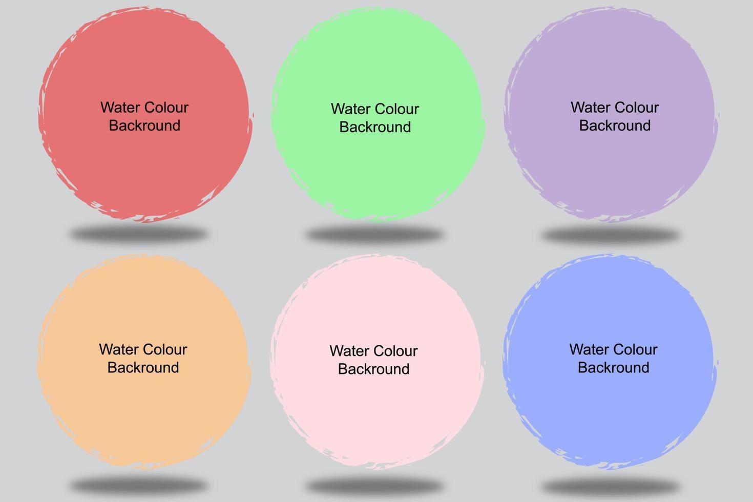 uma coleção de cores pastel na forma de um círculo. é composto por 6 cores vetor