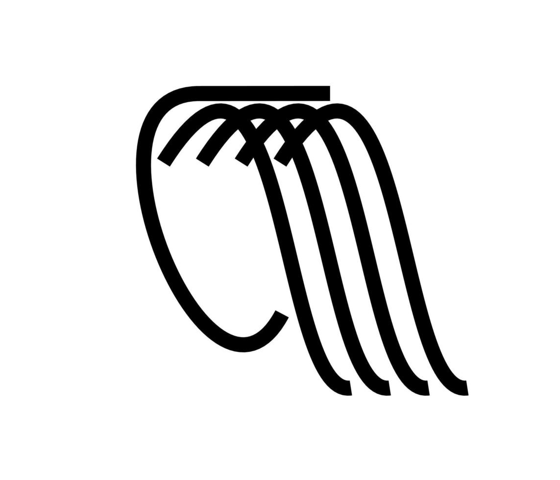 ícone de penteado. logotipo do salão de beleza. cuidados com o cabelo, penteado e shampoo. garota de rosto de silhueta - ilustração vetorial isolar vetor