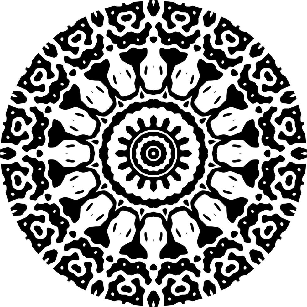 padrão de mandala abstrata com forma de círculo vetor