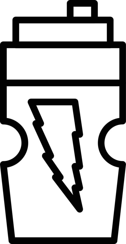 ícone de linha de bebida energética vetor