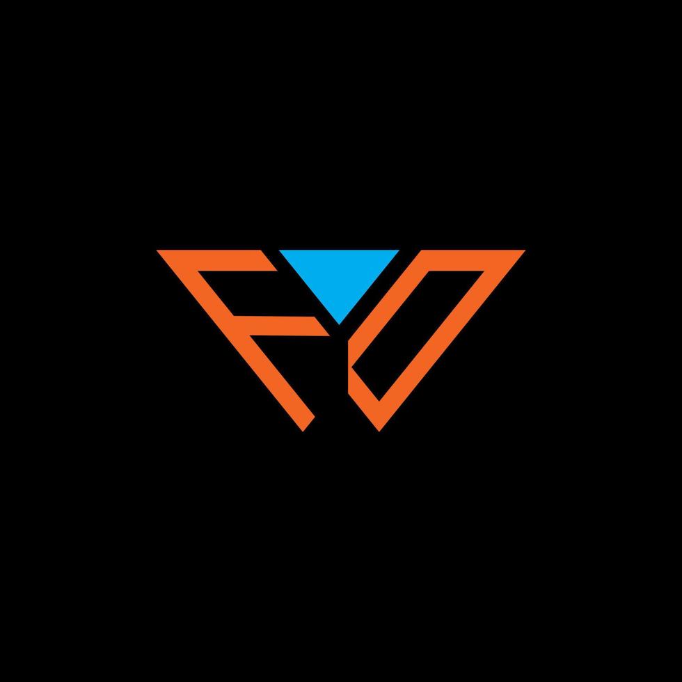 design criativo de logotipo de letra fd com gráfico vetorial, design de logotipo simples e moderno abc. vetor