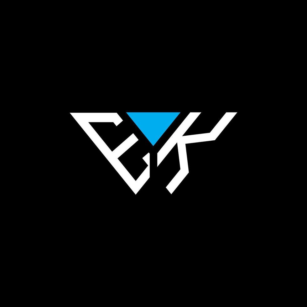 ek letter logo design criativo com gráfico vetorial, design de logotipo simples e moderno abc. vetor