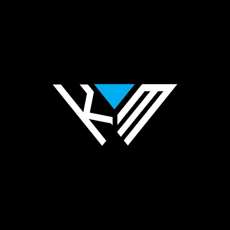 design criativo do logotipo da letra km com gráfico vetorial, design de logotipo simples e moderno abc. vetor