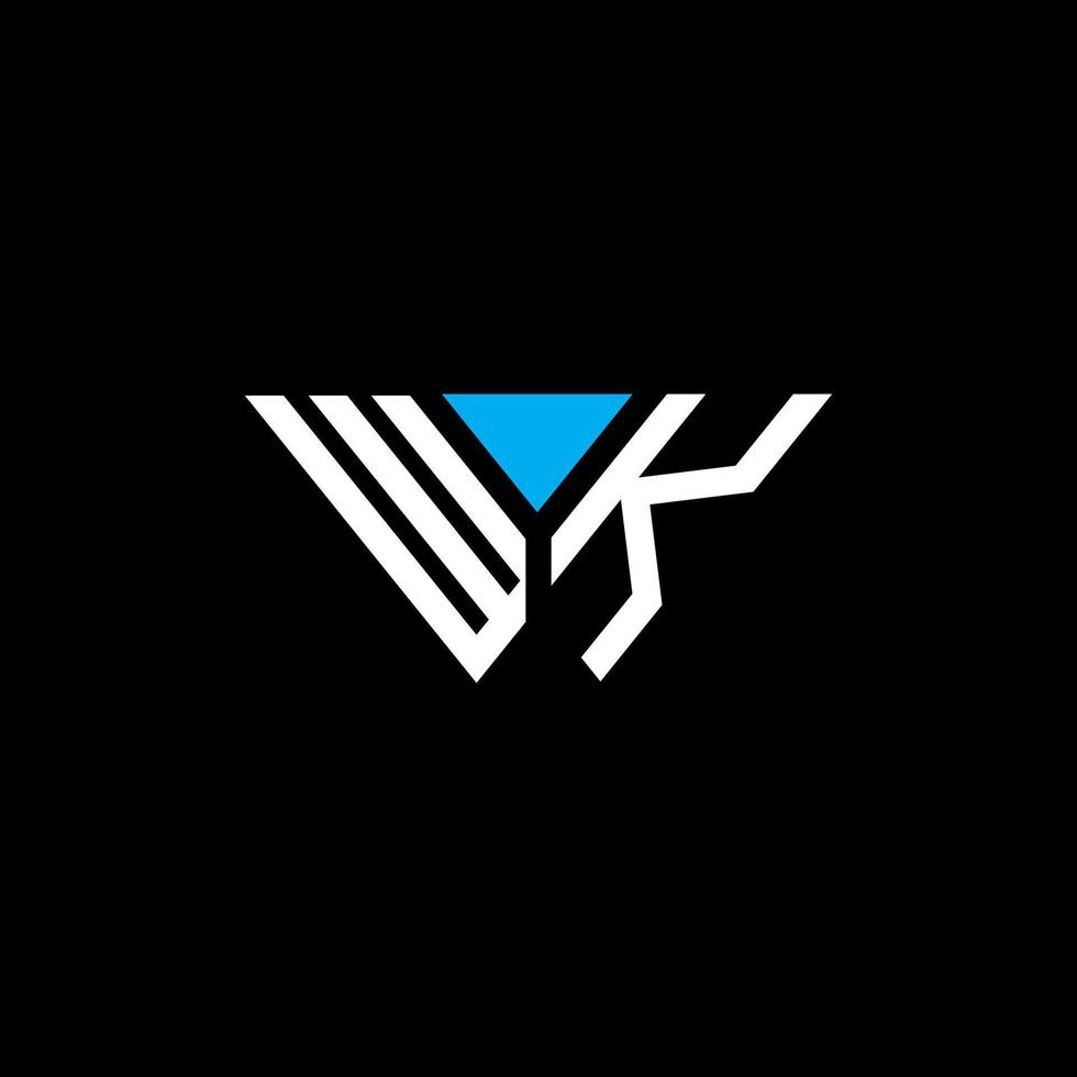wk letter logo design criativo com gráfico vetorial, wk logotipo simples e moderno. vetor
