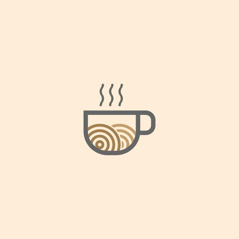 logotipo do café. logotipo de vetor de minimalismo monocromático monocromático símbolo ícone moderno para cafeteria.