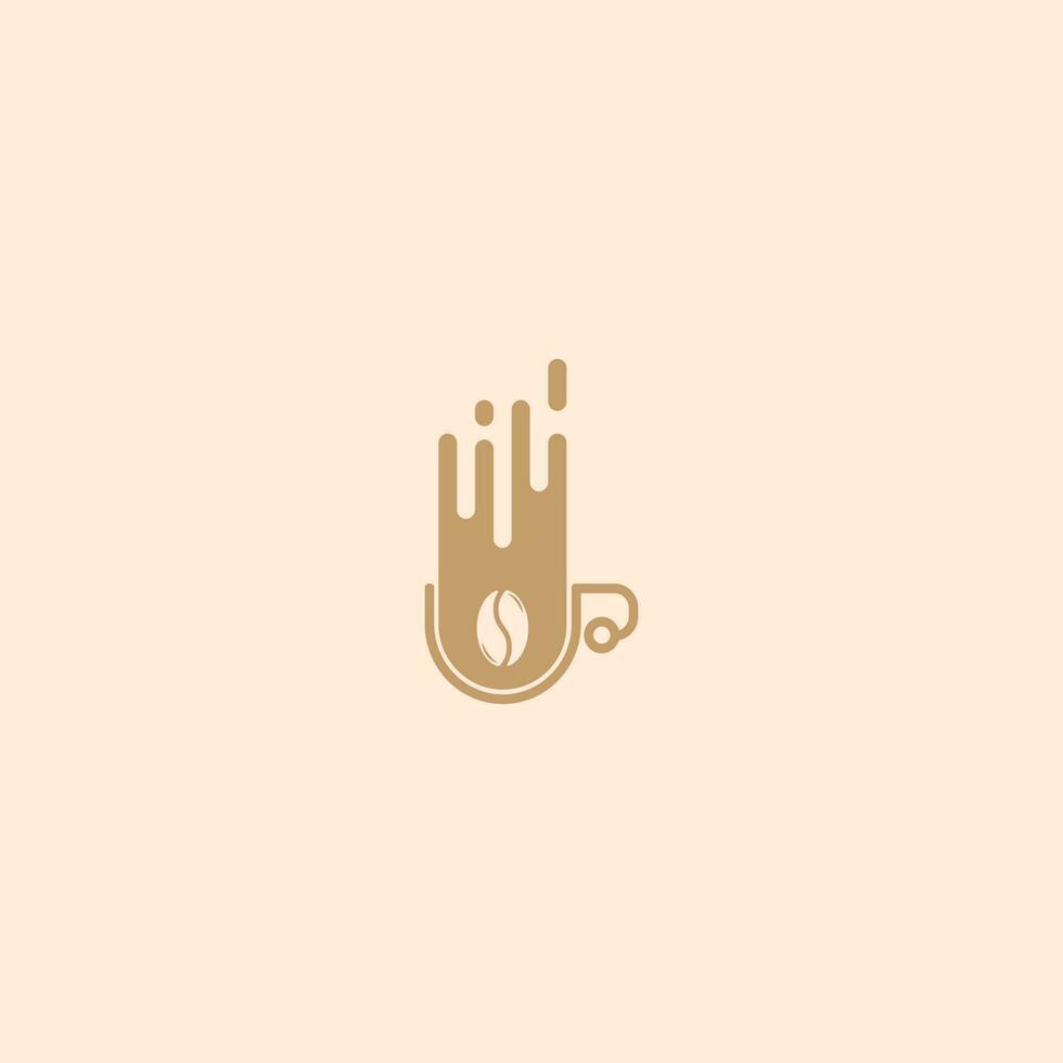 logotipo do café. logotipo de vetor de minimalismo monocromático monocromático símbolo ícone moderno para cafeteria.