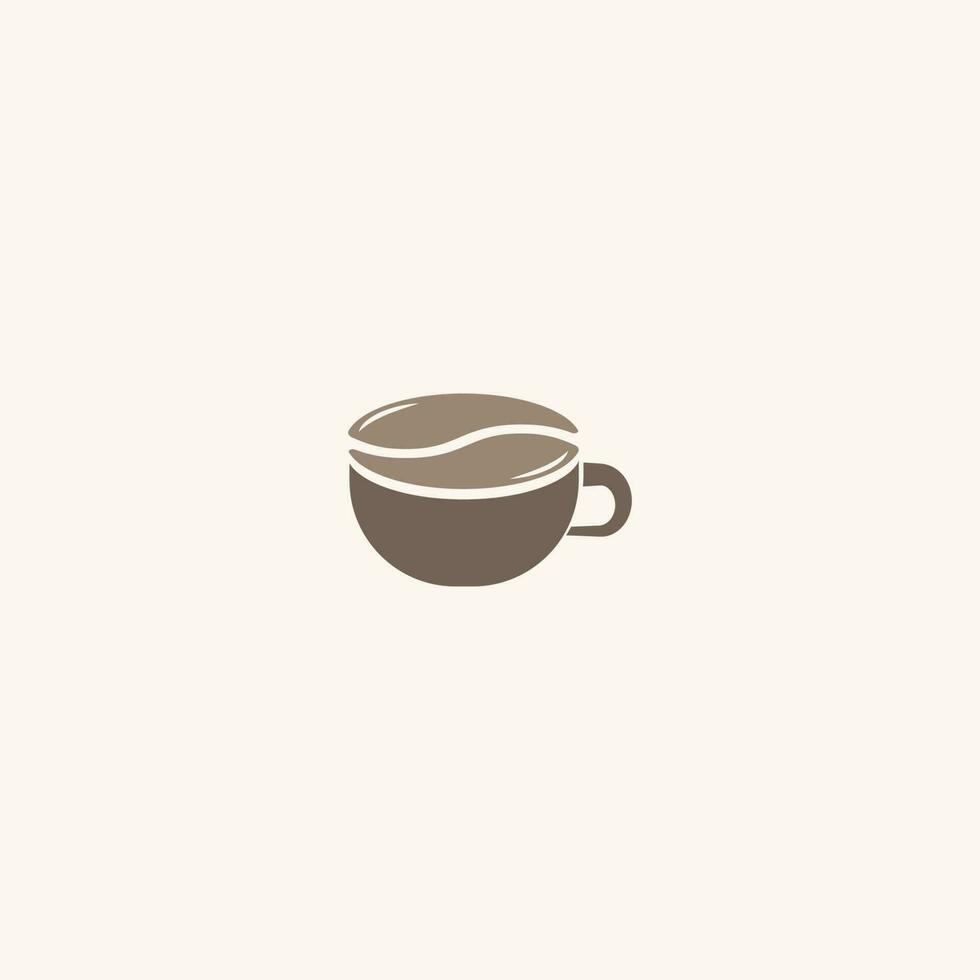 logotipo do café cor marrom. logotipo de vetor de minimalismo monocromático monocromático símbolo ícone moderno para cafeteria.